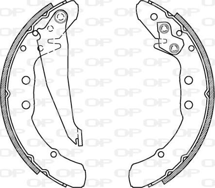 Open Parts BSA2150.00 - Комплект тормозных колодок, барабанные autospares.lv