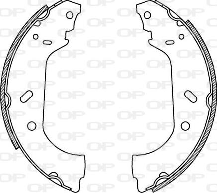 Open Parts BSA2158.00 - Комплект тормозных колодок, барабанные autospares.lv