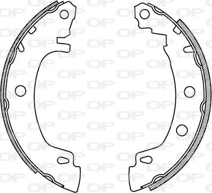 Open Parts BSA2157.00 - Комплект тормозных колодок, барабанные autospares.lv