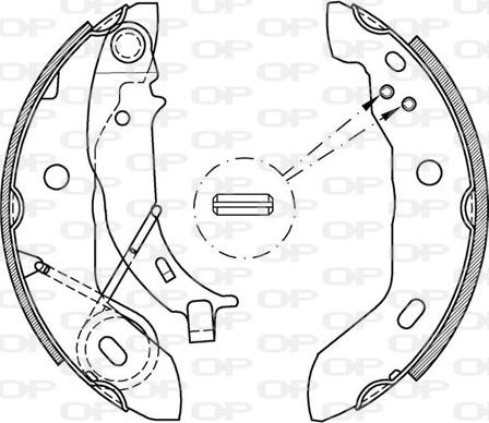 Open Parts BSA2161.00 - Комплект тормозных колодок, барабанные autospares.lv