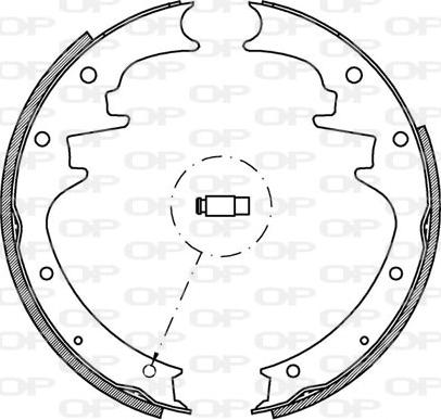 Open Parts BSA2163.00 - Комплект тормозных колодок, барабанные autospares.lv