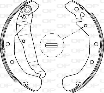 Open Parts BSA2162.00 - Комплект тормозных колодок, барабанные autospares.lv