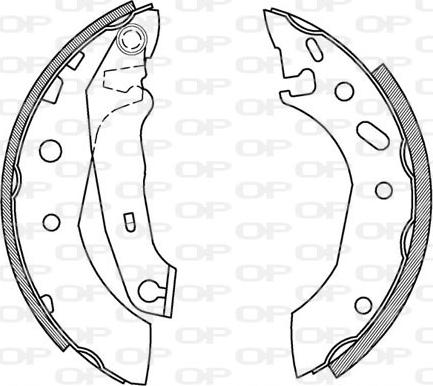 Open Parts BSA2167.00 - Комплект тормозных колодок, барабанные autospares.lv