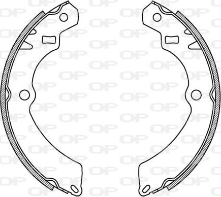 Open Parts BSA2109.00 - Комплект тормозных колодок, барабанные autospares.lv