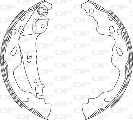 Open Parts BSA2104.00 - Комплект тормозных колодок, барабанные autospares.lv