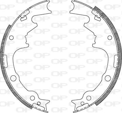 Open Parts BSA2105.00 - Комплект тормозных колодок, барабанные autospares.lv