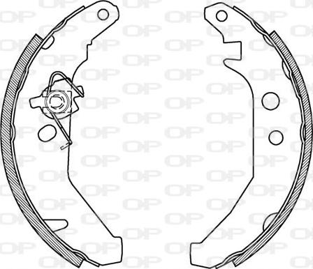 Open Parts BSA2101.00 - Комплект тормозных колодок, барабанные autospares.lv