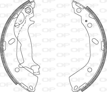 Open Parts BSA2108.00 - Комплект тормозных колодок, барабанные autospares.lv