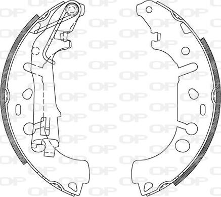 Open Parts BSA2107.00 - Комплект тормозных колодок, барабанные autospares.lv