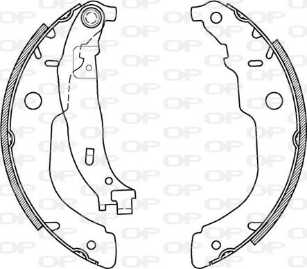 Open Parts BSA2119.00 - Комплект тормозных колодок, барабанные autospares.lv