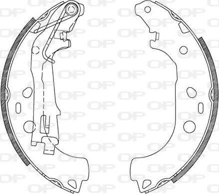 Open Parts BSA2115.00 - Комплект тормозных колодок, барабанные autospares.lv