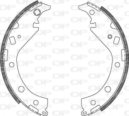 Open Parts BSA2116.00 - Комплект тормозных колодок, барабанные autospares.lv