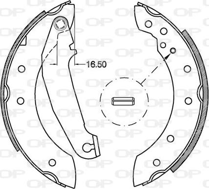 Open Parts BSA2110.00 - Комплект тормозных колодок, барабанные autospares.lv