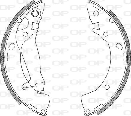 Open Parts BSA2113.00 - Комплект тормозных колодок, барабанные autospares.lv