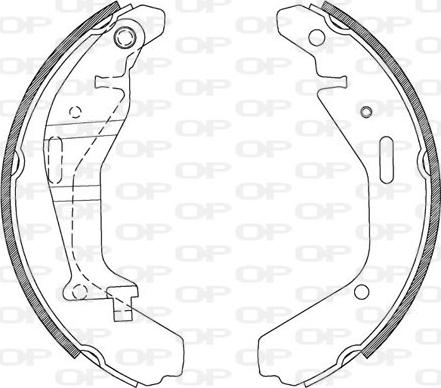 Open Parts BSA2112.00 - Комплект тормозных колодок, барабанные autospares.lv