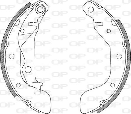 Open Parts BSA2117.00 - Комплект тормозных колодок, барабанные autospares.lv