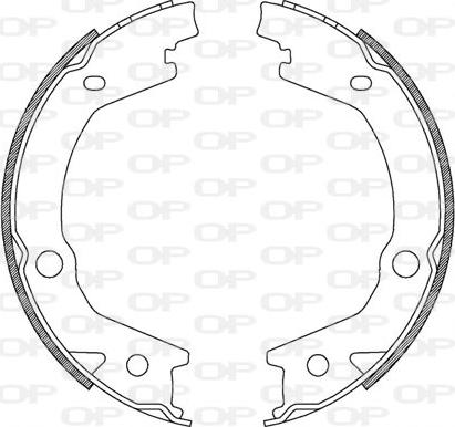 Open Parts BSA2182.00 - Комплект тормозных колодок, барабанные autospares.lv