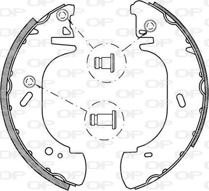 Open Parts BSA2136.00 - Комплект тормозных колодок, барабанные autospares.lv