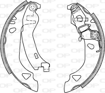 Open Parts BSA2131.00 - Комплект тормозных колодок, барабанные autospares.lv