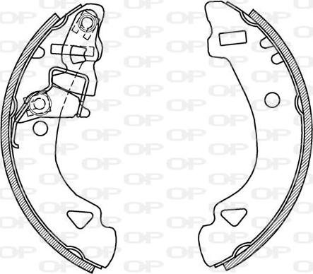 Open Parts BSA2132.00 - Комплект тормозных колодок, барабанные autospares.lv