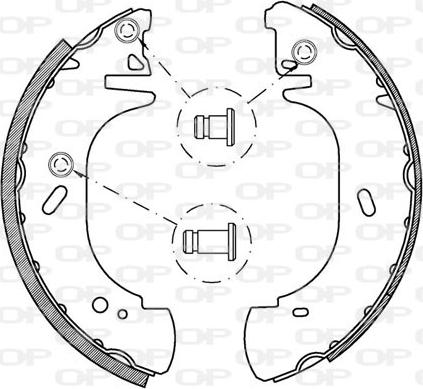 Open Parts BSA2137.00 - Комплект тормозных колодок, барабанные autospares.lv