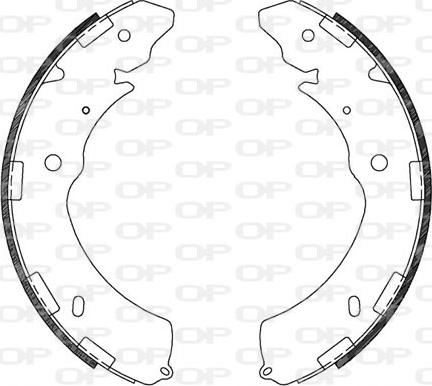 Open Parts BSA2129.00 - Комплект тормозных колодок, барабанные autospares.lv