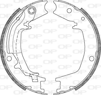 Open Parts BSA2128.00 - Комплект тормозных колодок, барабанные autospares.lv