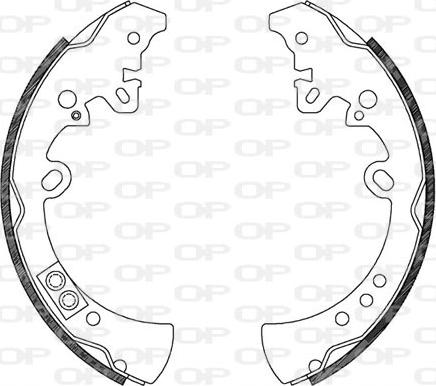 Open Parts BSA2122.00 - Комплект тормозных колодок, барабанные autospares.lv