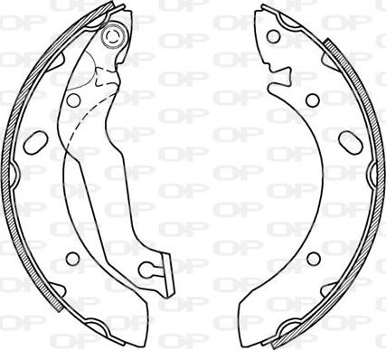 Open Parts BSA2174.00 - Комплект тормозных колодок, барабанные autospares.lv