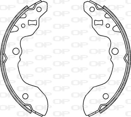 Open Parts BSA2178.00 - Комплект тормозных колодок, барабанные autospares.lv