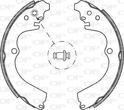 Open Parts BSA2177.00 - Комплект тормозных колодок, барабанные autospares.lv