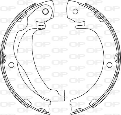 Open Parts BSA2245.00 - Комплект тормозных колодок, барабанные autospares.lv