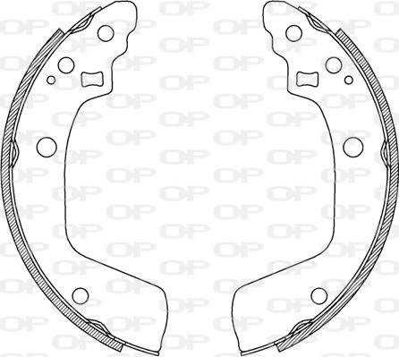 Open Parts BSA2246.00 - Комплект тормозных колодок, барабанные autospares.lv