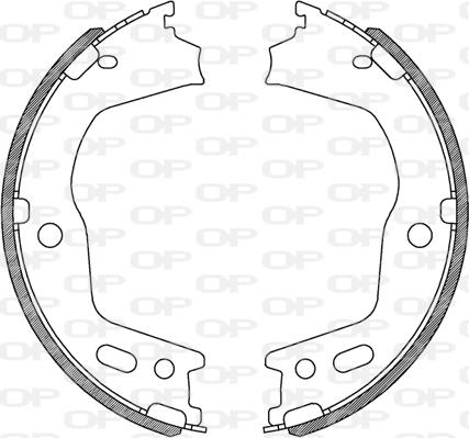 Open Parts BSA2248.00 - Комплект тормозных колодок, барабанные autospares.lv