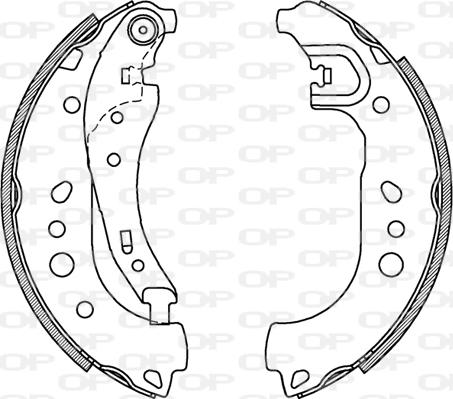 Open Parts BSA2258.00 - Комплект тормозных колодок, барабанные autospares.lv