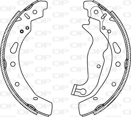 Open Parts BSA2257.00 - Комплект тормозных колодок, барабанные autospares.lv