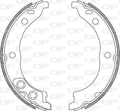 Open Parts BSA2206.00 - Комплект тормозных колодок, барабанные autospares.lv