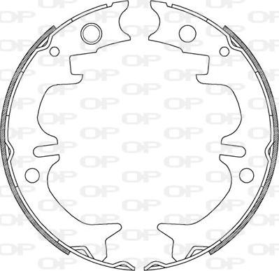 Open Parts BSA2208.00 - Комплект тормозных колодок, барабанные autospares.lv