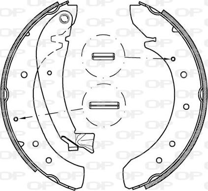 Open Parts BSA2202.00 - Комплект тормозных колодок, барабанные autospares.lv