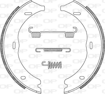 Open Parts BSA2216.00 - Комплект тормозных колодок, барабанные autospares.lv