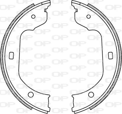 Open Parts BSA2213.00 - Комплект тормозных колодок, барабанные autospares.lv