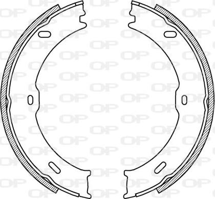 Open Parts BSA2217.00 - Комплект тормозных колодок, барабанные autospares.lv