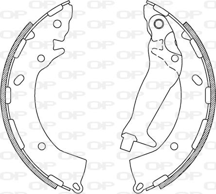 Open Parts BSA2234.00 - Комплект тормозных колодок, барабанные autospares.lv