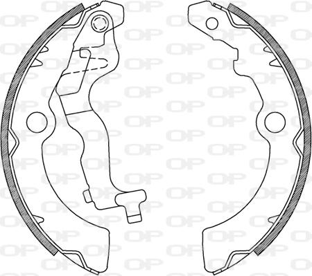 Open Parts BSA2236.00 - Комплект тормозных колодок, барабанные autospares.lv