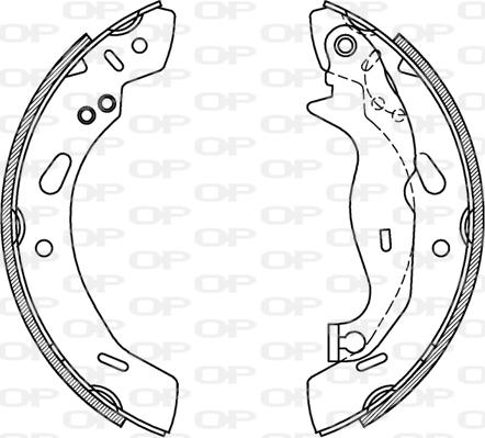 Open Parts BSA2231.00 - Комплект тормозных колодок, барабанные autospares.lv