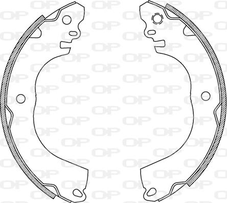 Open Parts BSA2238.00 - Комплект тормозных колодок, барабанные autospares.lv