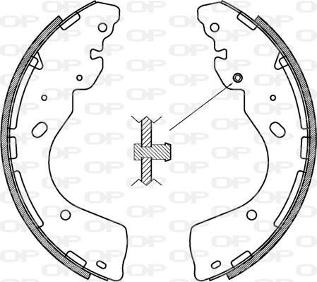 Open Parts BSA2233.00 - Комплект тормозных колодок, барабанные autospares.lv