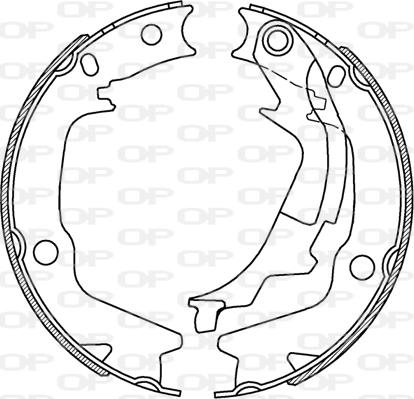 Open Parts BSA2232.00 - Комплект тормозных колодок, барабанные autospares.lv