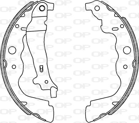 Open Parts BSA2229.00 - Комплект тормозных колодок, барабанные autospares.lv