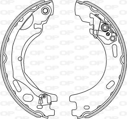 Open Parts BSA2271.00 - Комплект тормозных колодок, барабанные autospares.lv